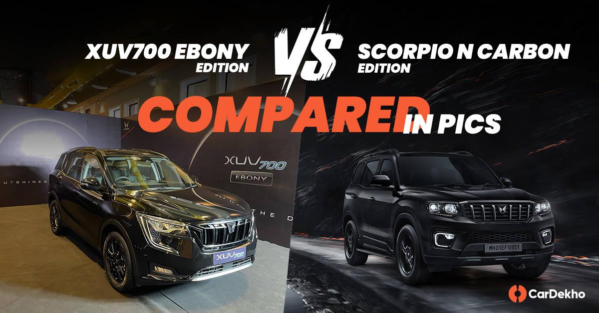 Mahindra XUV700 Ebony Edition vs Mahindra Scorpio N Carbon Edition: Design Comparison Mahindra XUV700 Ebony Edition vs Mahindra Scorpio N Carbon Edition: Design Comparison