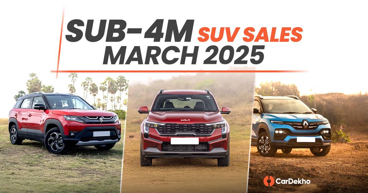 Maruti Brezza and Tata Nexon Were The Most Popular Sub-4m SUVs In March 2025 Maruti Brezza and Tata Nexon Were The Most Popular Sub-4m SUVs In March 2025