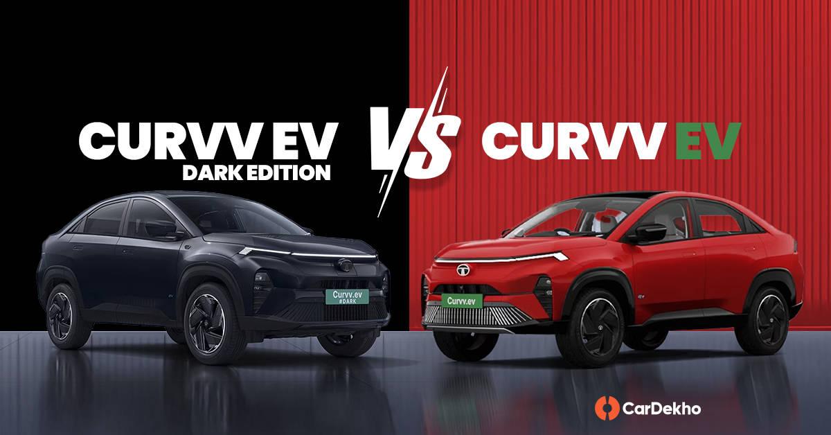 Tata Curvv EV vs Tata Curvv EV Dark Edition Compared In Images Tata Curvv EV vs Tata Curvv EV Dark Edition Compared In Images