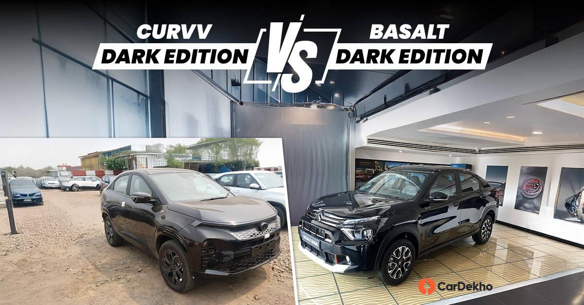 Tata Curvv vs Citroen Basalt: Dark Edition SUV Coupes Compared In Real-life Images Tata Curvv vs Citroen Basalt: Dark Edition SUV Coupes Compared In Real-life Images