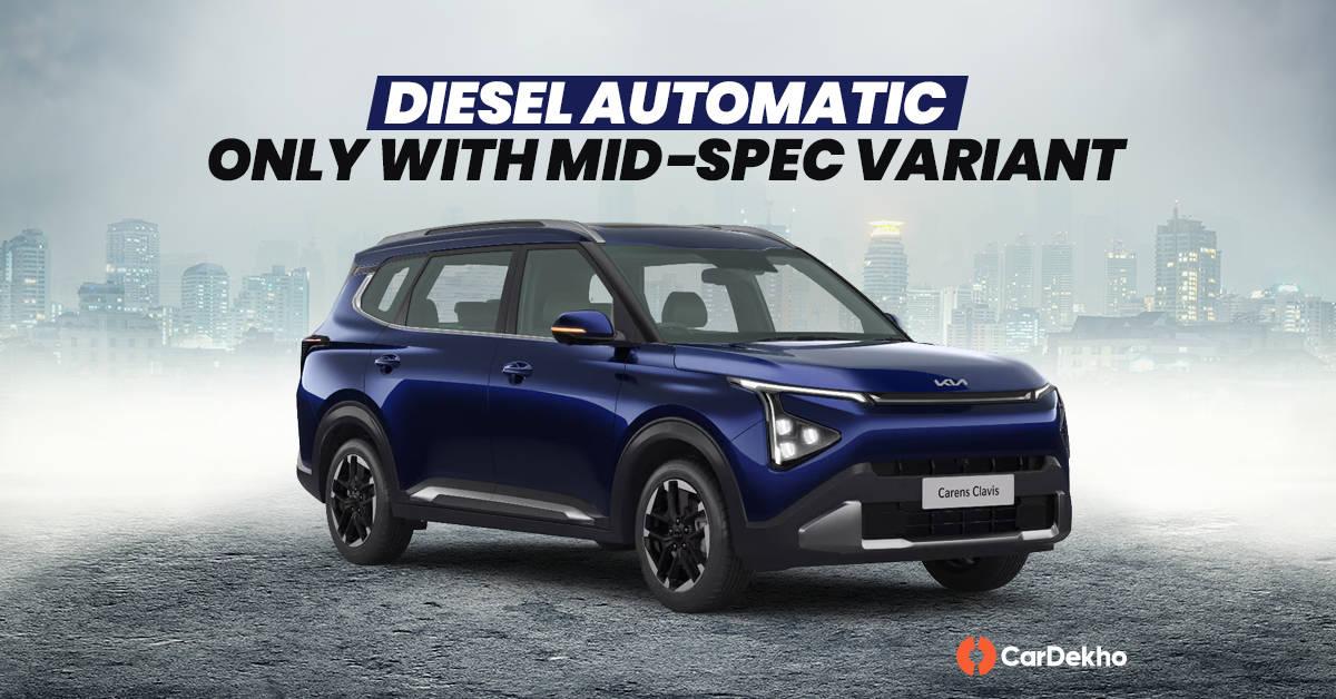2025 Kia Carens Clavis Diesel Automatic Is Available Only In A Single Mid-spec HTK Plus Variant 2025 Kia Carens Clavis Diesel Automatic Is Available Only In A Single Mid-spec HTK Plus Variant