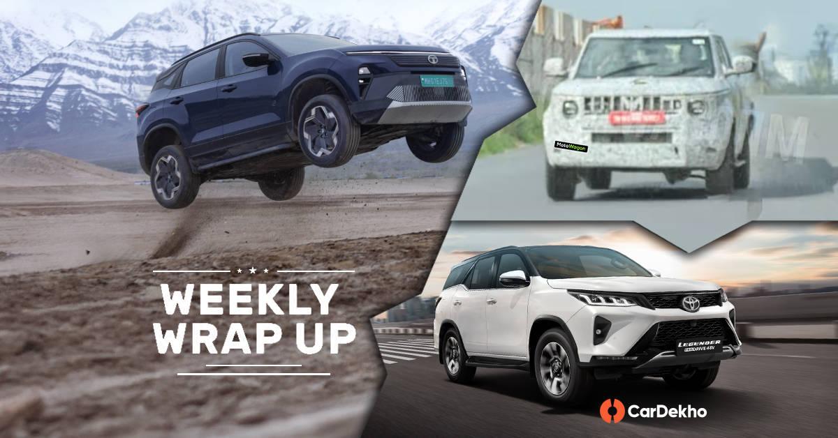 Car News That Mattered In The Past Week: 2025 Tata Harrier EV Launch Takes The Spotlight, Toyota Fortuner Gets A New Powertrain And A Mysterious Mahindra SUV Spotted Car News That Mattered In The Past Week: 2025 Tata Harrier EV Launch Takes The Spotlight, Toyota Fortuner Gets A New Powertrain And A Mysterious Mahindra SUV Spotted