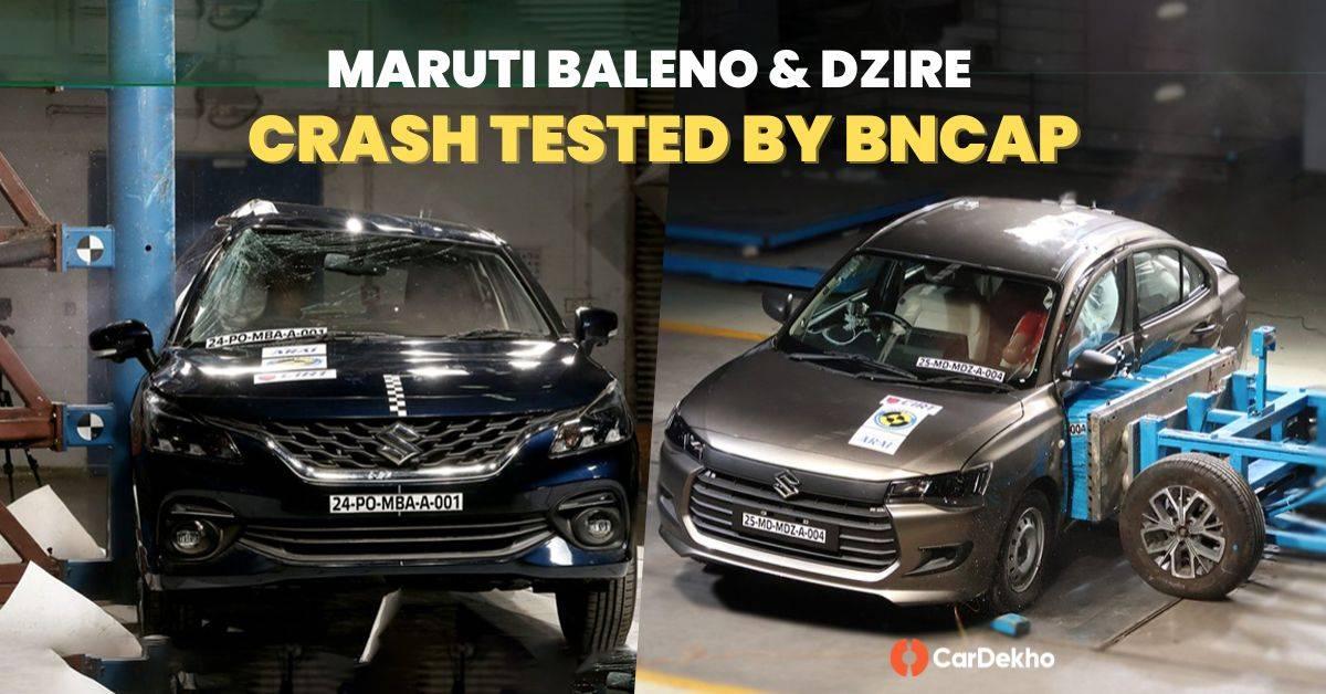 Maruti Dzire భారత్ NCAP నుండి 5 స్టార్ సేఫ్టీ రేటింగ్ను పొందింది, Baleno 4 స్టార్లను స్కోర్ చేసింది Maruti Dzire భారత్ NCAP నుండి 5 స్టార్ సేఫ్టీ రేటింగ్ను పొందింది, Baleno 4 స్టార్లను స్కోర్ చేసింది