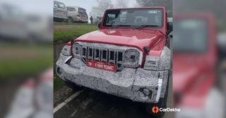 Upcoming Mahindra Thar 3-Door Facelift Interior, Features And Front Design Spied