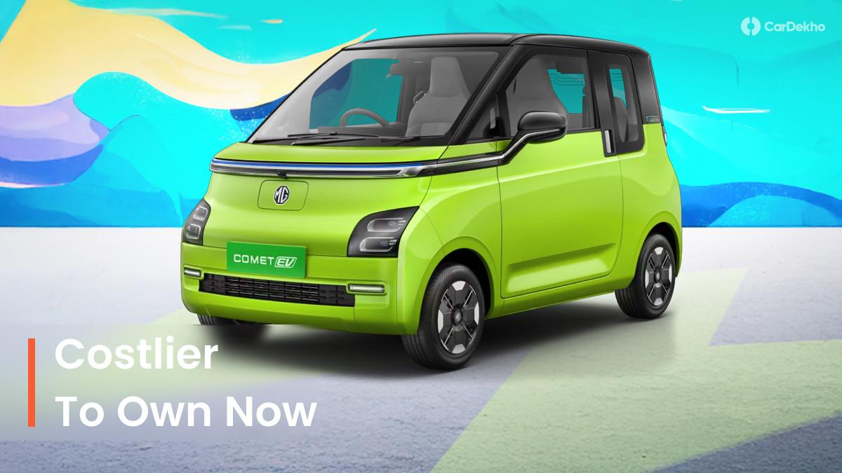 MG Comet EV Prices Hiked By Up To Rs 15,000 MG Comet EV Prices Hiked By Up To Rs 15,000