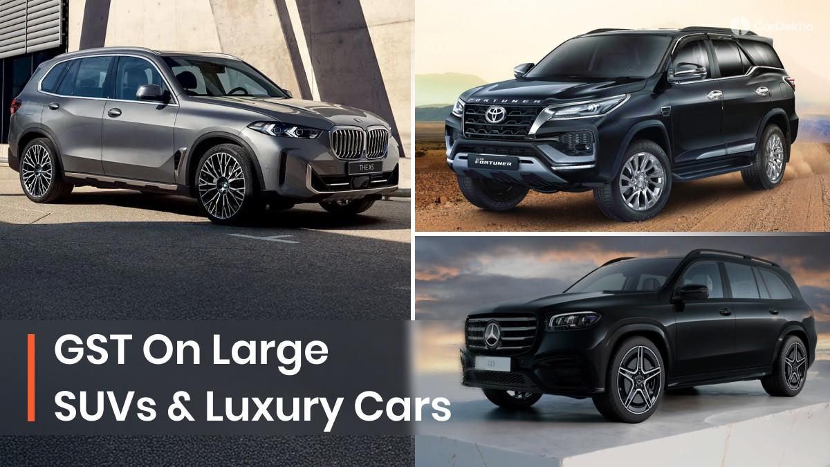 New GST Rates: GST Cuts on Large SUVs & Luxury Cars: Toyota Fortuner, Mercedes-Benz GLS, & More Will Become Affordable New GST Rates: GST Cuts on Large SUVs & Luxury Cars: Toyota Fortuner, Mercedes-Benz GLS, & More Will Become Affordable