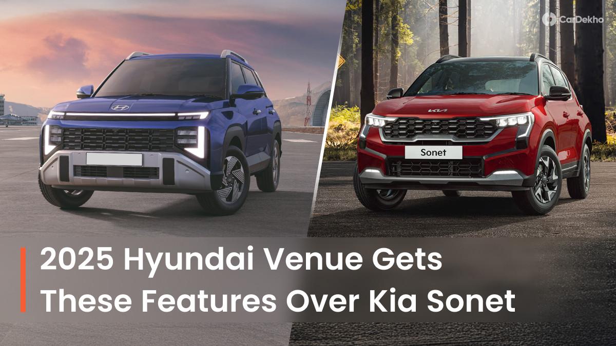 7 Features The 2025 Hyundai Venue Gets Over The Kia Sonet! 7 Features The 2025 Hyundai Venue Gets Over The Kia Sonet!