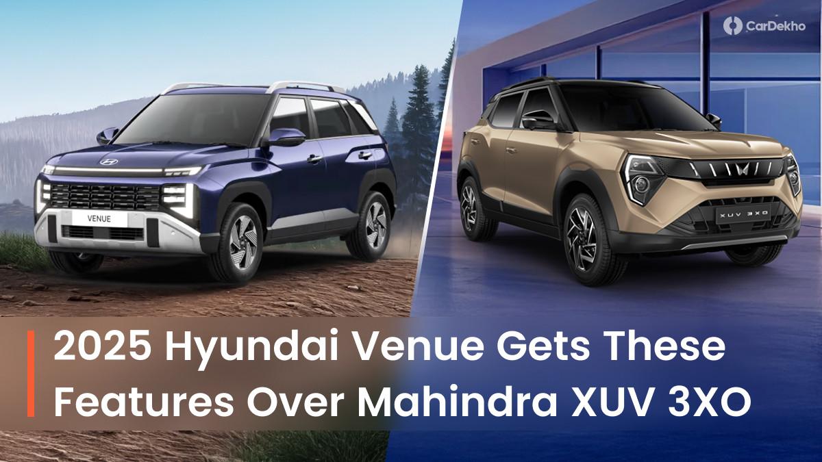Mahindra XUV 3XO కంటే అదనంగా 2025 Hyundai Venue కలిగియున్న 10 ఫీచర్లు Mahindra XUV 3XO కంటే అదనంగా 2025 Hyundai Venue కలిగియున్న 10 ఫీచర్లు