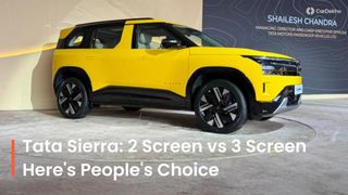 ట్రిపుల్-స్క్రీన్ కంటే 2025 Tata Sierra డ్యూయల్-స్క్రీన్ డాష్‌బోర్డ్ మీకు నచ్చిందా? ఇక్కడ ప్రజల అభిప్రాయం ఉంది