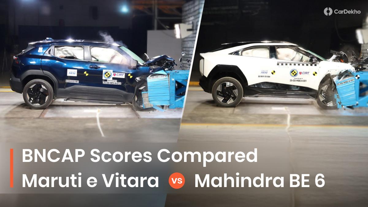 Maruti e Vitara vs Mahindra BE 6: Which Electric Compact SUV Is Safer? Maruti e Vitara vs Mahindra BE 6: Which Electric Compact SUV Is Safer?