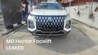 LEAKED! MG Hector Facelift Reaches Dealership Ahead Of Launch; Reveals A Massive New Grille LEAKED! MG Hector Facelift Reaches Dealership Ahead Of Launch; Reveals A Massive New Grille
