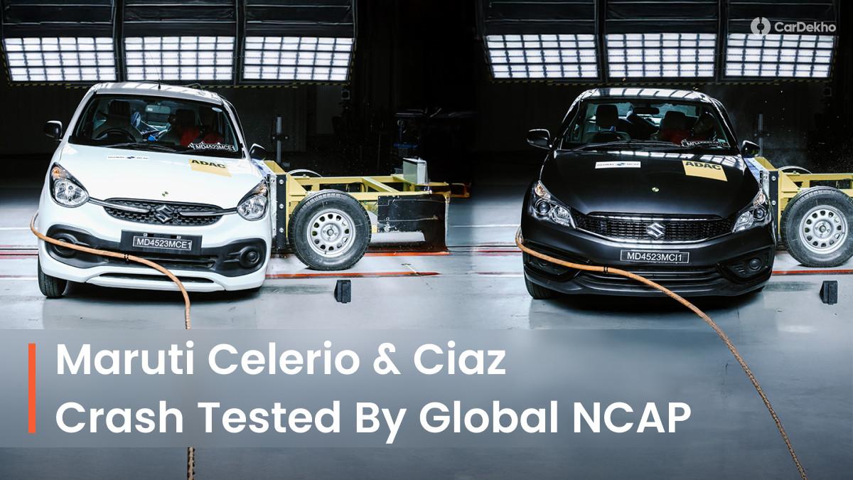 Maruti Celerio And Maruti Ciaz Crash Tested By Global NCAP, Check Detailed Results Here Maruti Celerio And Maruti Ciaz Crash Tested By Global NCAP, Check Detailed Results Here