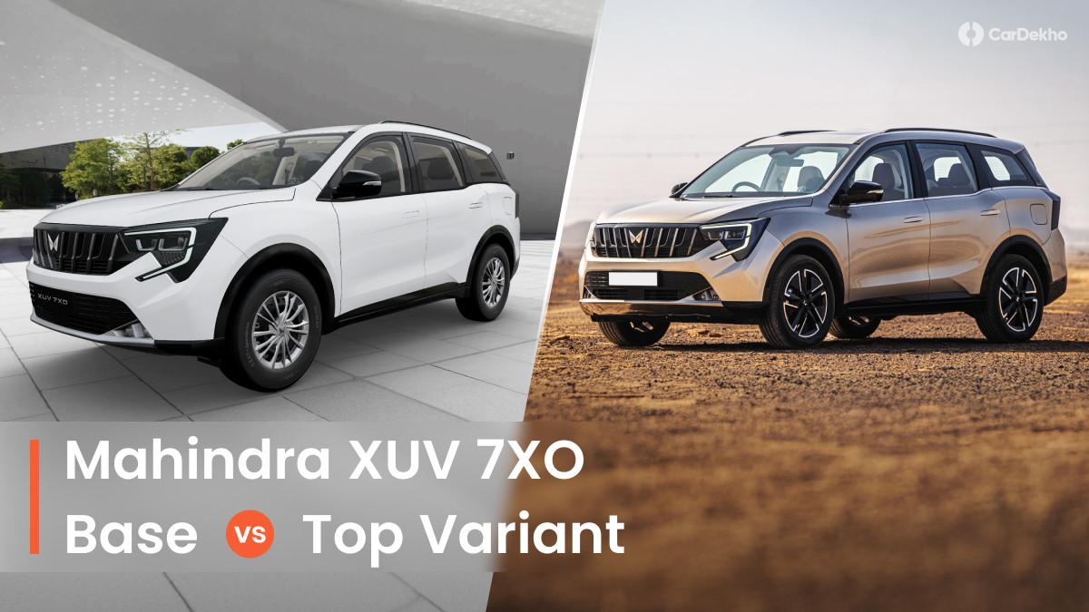 Mahindra XUV 7XO: Base vs Top Variant Compared Mahindra XUV 7XO: Base vs Top Variant Compared