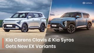 Kia Rejigs The Variant Lineup Of Kia Carens Clavis And Kia Syros, Both Get New EX Trims