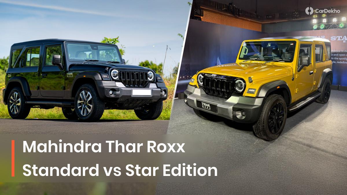 Mahindra Thar Roxx Standard Vs Star Edition: Differences And Similarities Explained Mahindra Thar Roxx Standard Vs Star Edition: Differences And Similarities Explained
