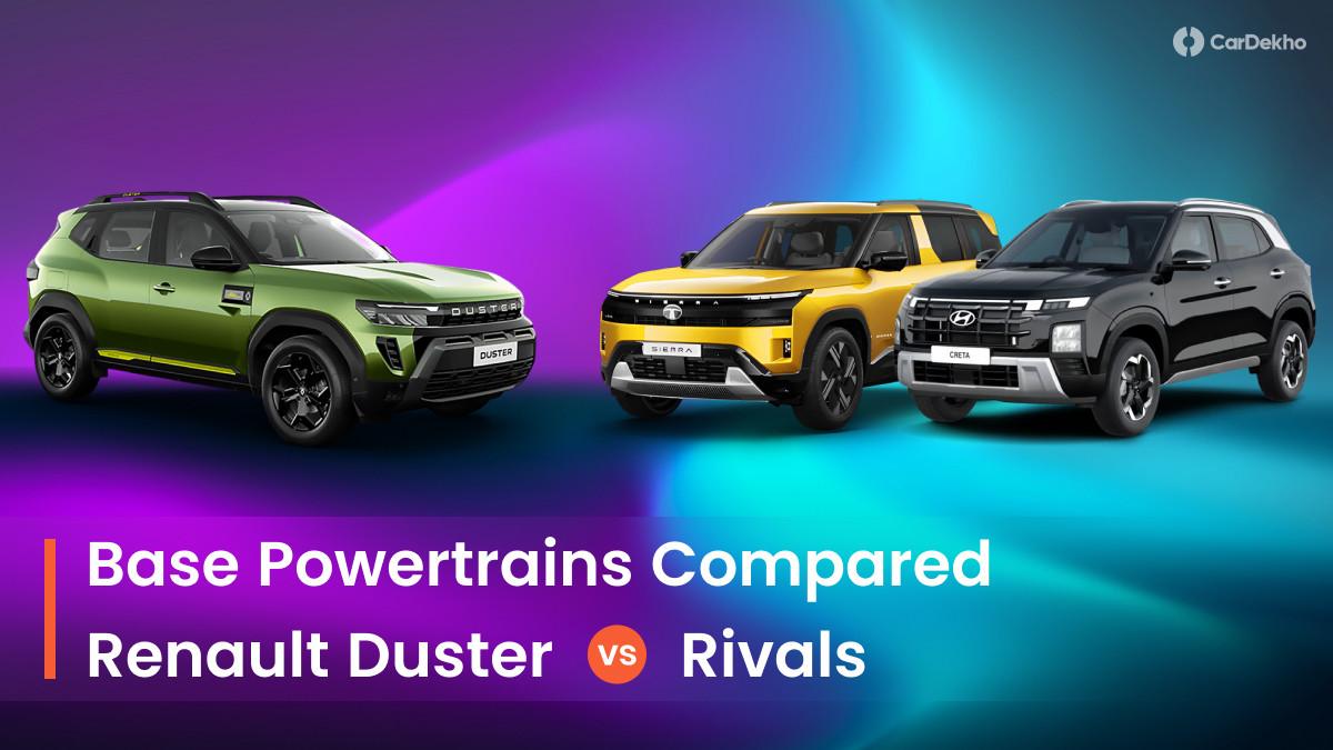 New Renault Duster vs Rivals: Base Petrol Engine Specifications Compared New Renault Duster vs Rivals: Base Petrol Engine Specifications Compared
