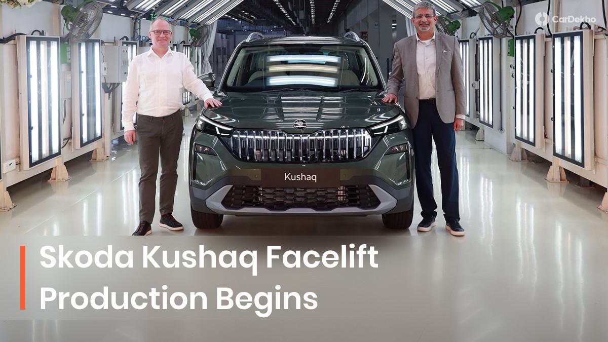 Upcoming Skoda Kushaq Facelift Production Begins At Chakan Plant Ahead Of Its Launch Upcoming Skoda Kushaq Facelift Production Begins At Chakan Plant Ahead Of Its Launch
