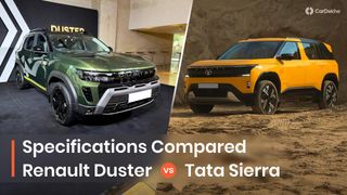 2026 रेनो डस्टर Vs टाटा सिएरा: आपके लिए कौनसी एसयूवी रहेगी बेस्ट? जानिए यहां 2026 रेनो डस्टर Vs टाटा सिएरा: आपके लिए कौनसी एसयूवी रहेगी बेस्ट? जानिए यहां