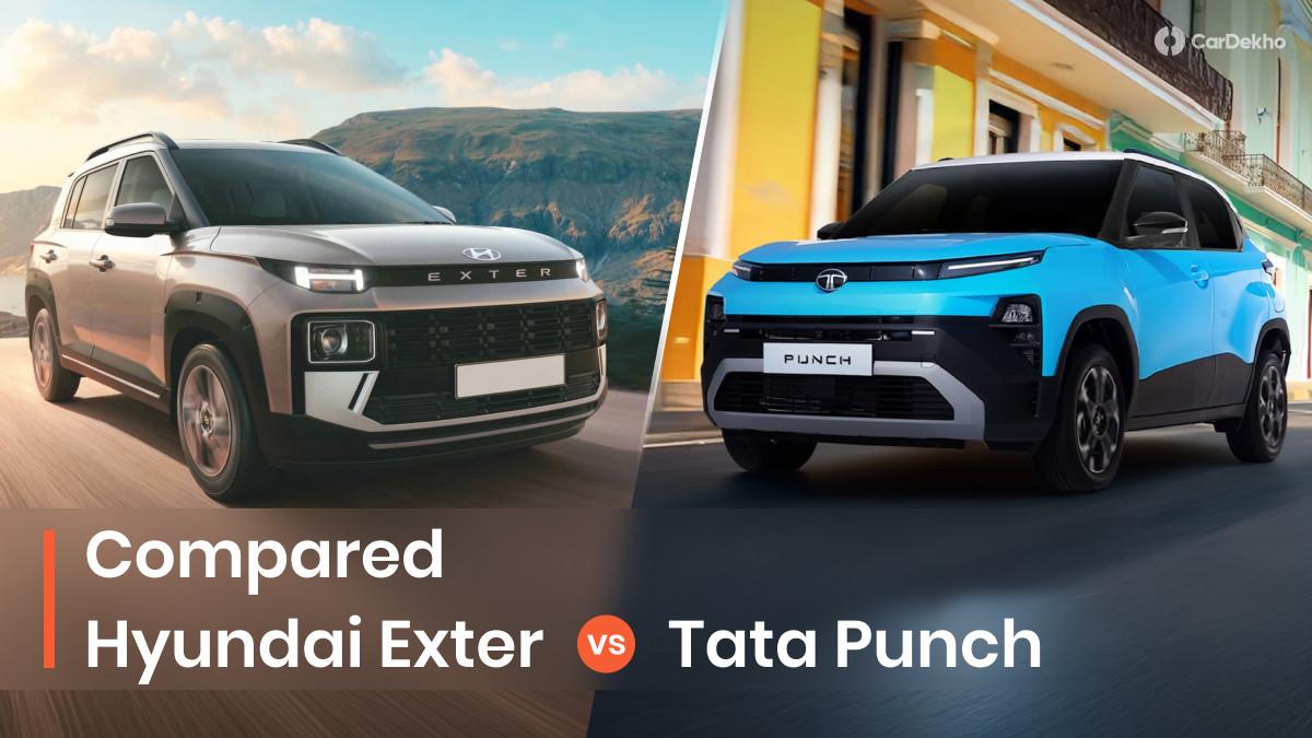 2026 Hyundai Exter Facelift vs Tata Punch Facelift: Prices, Dimensions, Powertrains, And Features Compared