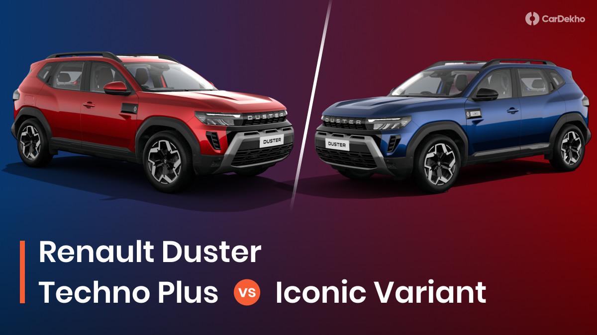 Renault Duster Techno Plus Vs Iconic Variant: Is The Top-spec Iconic Worth The Premium? Renault Duster Techno Plus Vs Iconic Variant: Is The Top-spec Iconic Worth The Premium?