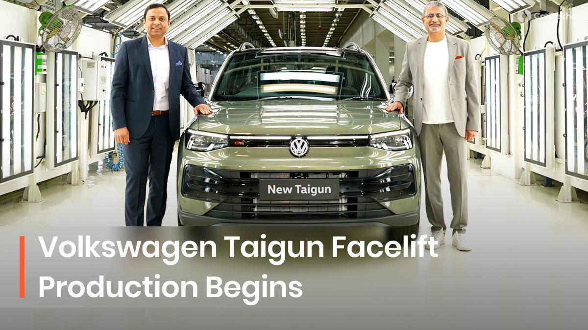 Volkswagen Taigun Facelift Production Begins, Here’s The Official First Look At The Updated Compact SUV
