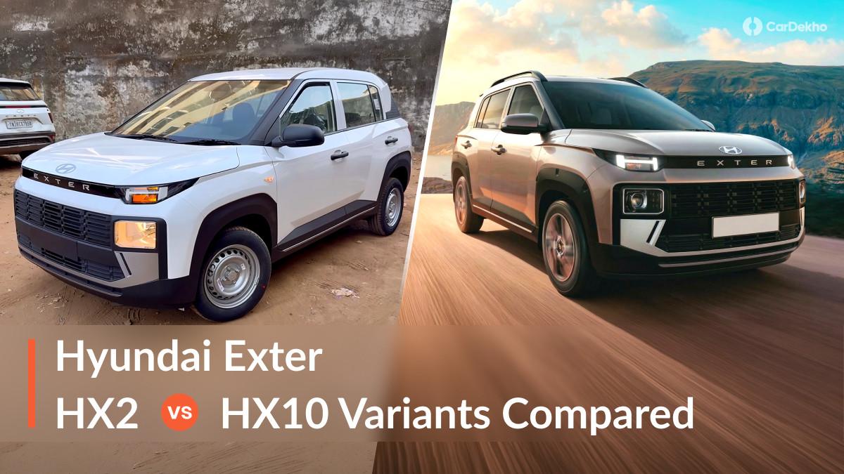 New Hyundai Exter: Base HX 2 vs Top HX 10 Variants Compared New Hyundai Exter: Base HX 2 vs Top HX 10 Variants Compared