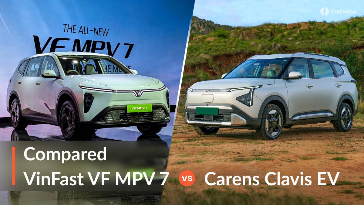 విన్ఫాస్ట్ VF MPV 7 Vs కియా కారెన్స్ క్లావిస్ EV: మీ ప్రాధాన్యతలకు ఏ ఎలక్ట్రిక్ MPV సరైనది? విన్ఫాస్ట్ VF MPV 7 Vs కియా కారెన్స్ క్లావిస్ EV: మీ ప్రాధాన్యతలకు ఏ ఎలక్ట్రిక్ MPV సరైనది?