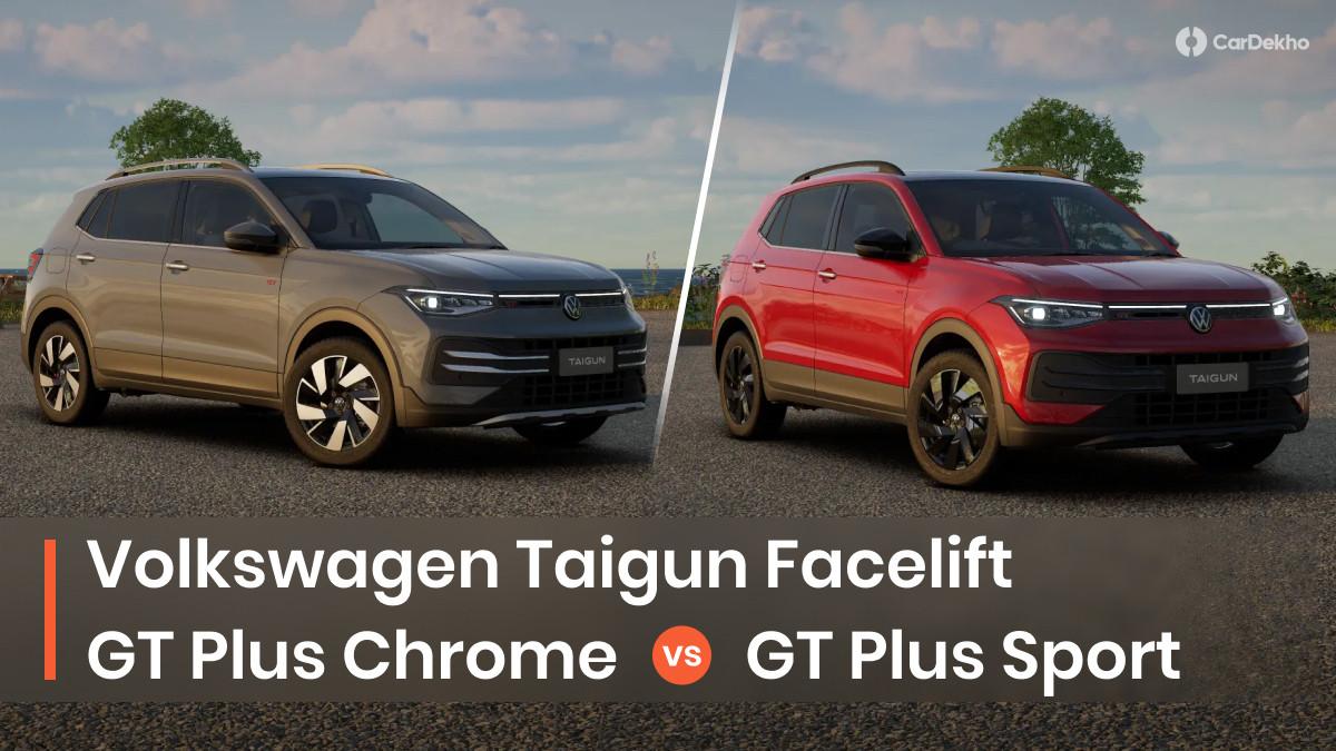 Volkswagen Taigun GT Plus Chrome vs GT Plus Sport: Which Sporty Variant Should You Go For? Volkswagen Taigun GT Plus Chrome vs GT Plus Sport: Which Sporty Variant Should You Go For?