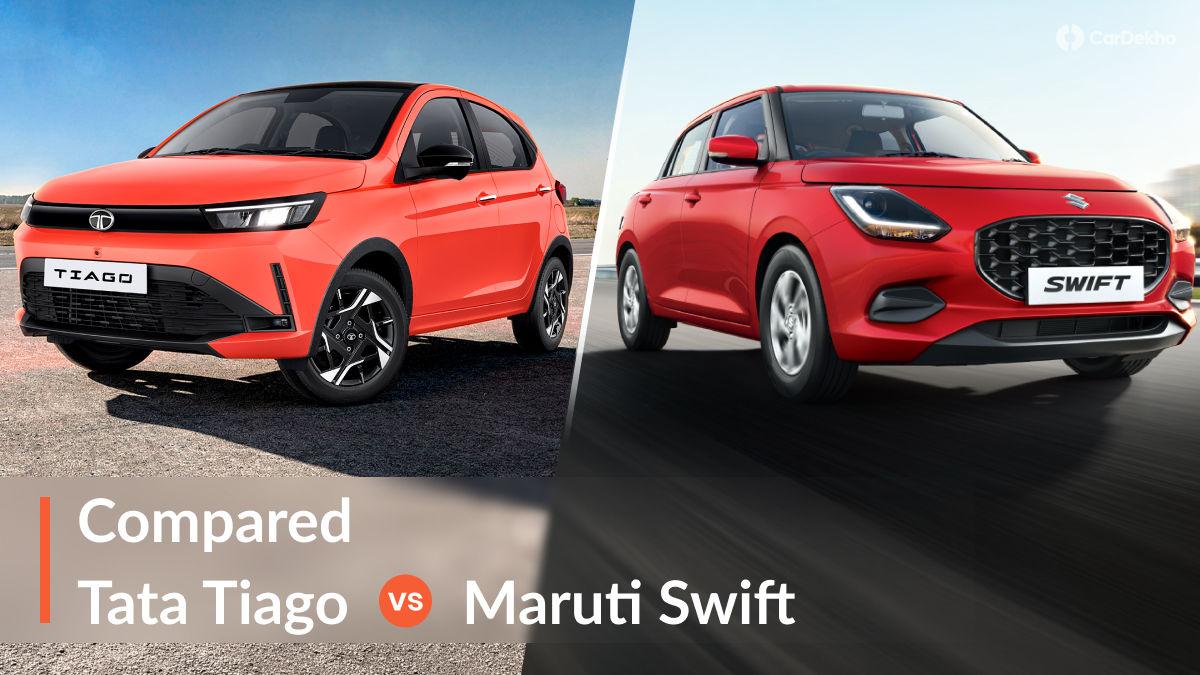 2026 Tata Tiago Facelift vs Maruti Swift: Specifications Compared 2026 Tata Tiago Facelift vs Maruti Swift: Specifications Compared