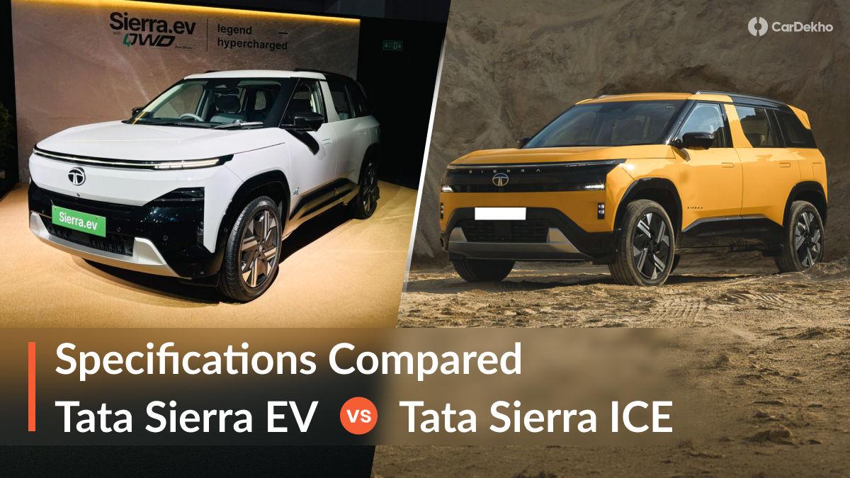 2026 Tata Sierra EV Vs ICE: Here’s What’s Different And What Remains The Same 2026 Tata Sierra EV Vs ICE: Here’s What’s Different And What Remains The Same