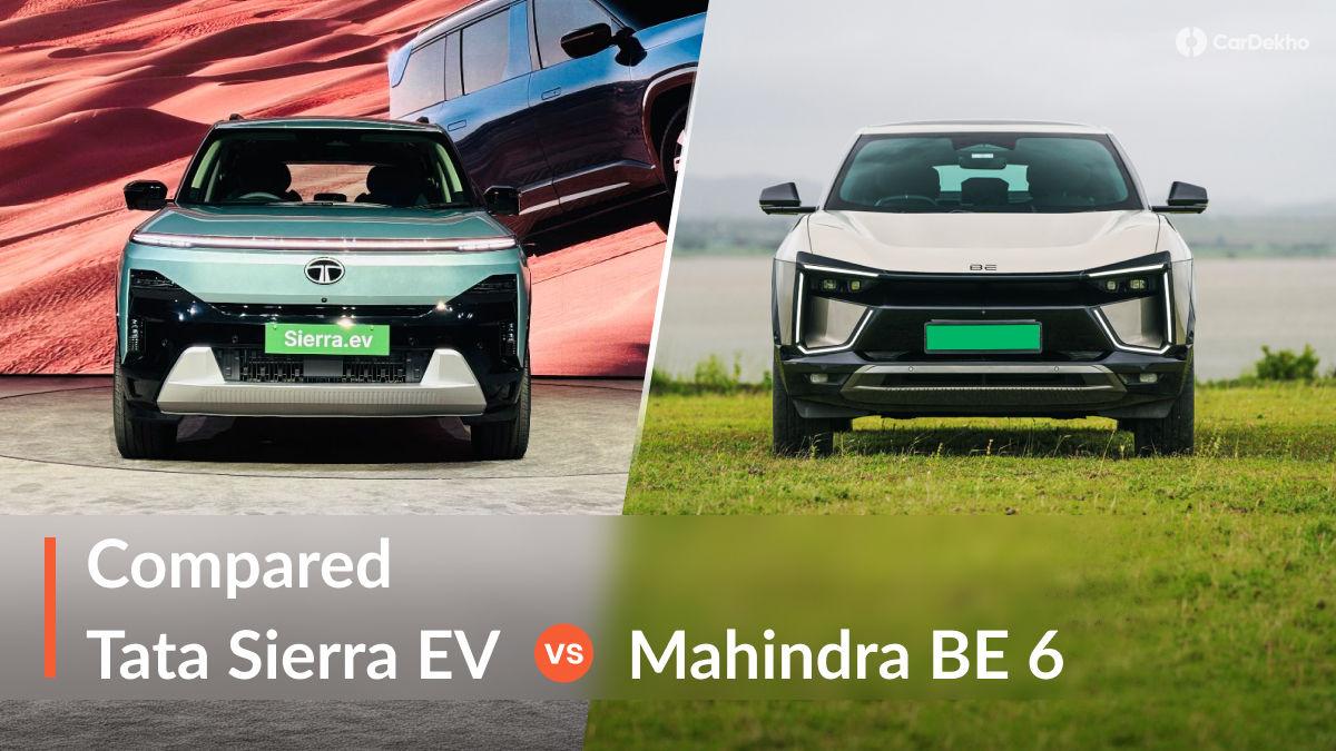 Tata Sierra EV vs Mahindra BE 6 Specifications Compared: Which Compact Electric SUV Makes More Sense? Tata Sierra EV vs Mahindra BE 6 Specifications Compared: Which Compact Electric SUV Makes More Sense?