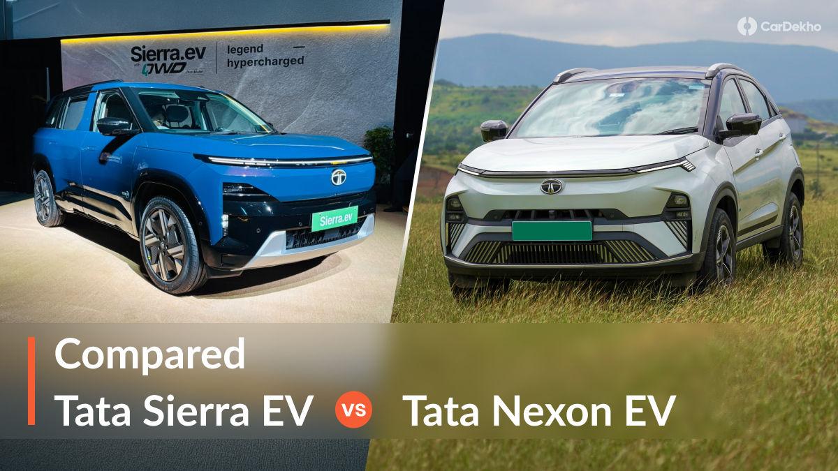 2026 Tata Sierra EV Vs Tata Nexon EV: Go Big And Premium Or Save Money? 2026 Tata Sierra EV Vs Tata Nexon EV: Go Big And Premium Or Save Money?