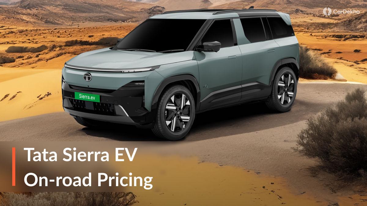 2026 Tata Sierra EV On-Road Prices: Ex-showroom, TCS, Insurance, Road Tax, And Registration Fees