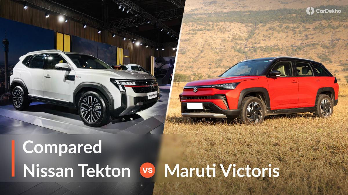 Nissan Tekton vs Maruti Victoris Specifications Compared: Two Polar Ends Of A Spectrum Nissan Tekton vs Maruti Victoris Specifications Compared: Two Polar Ends Of A Spectrum