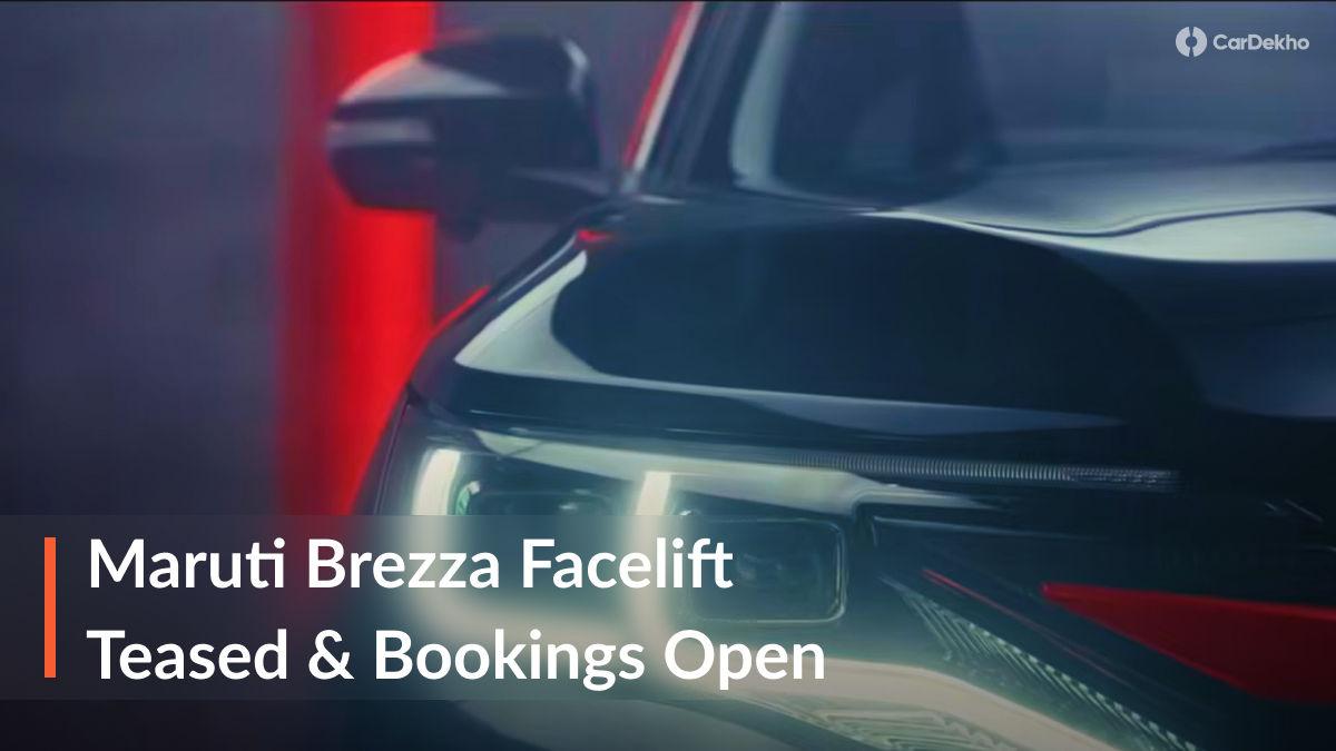 Maruti Brezza Facelift Teased Ahead of July 24 Launch, Bookings Open Now! Maruti Brezza Facelift Teased Ahead of July 24 Launch, Bookings Open Now!