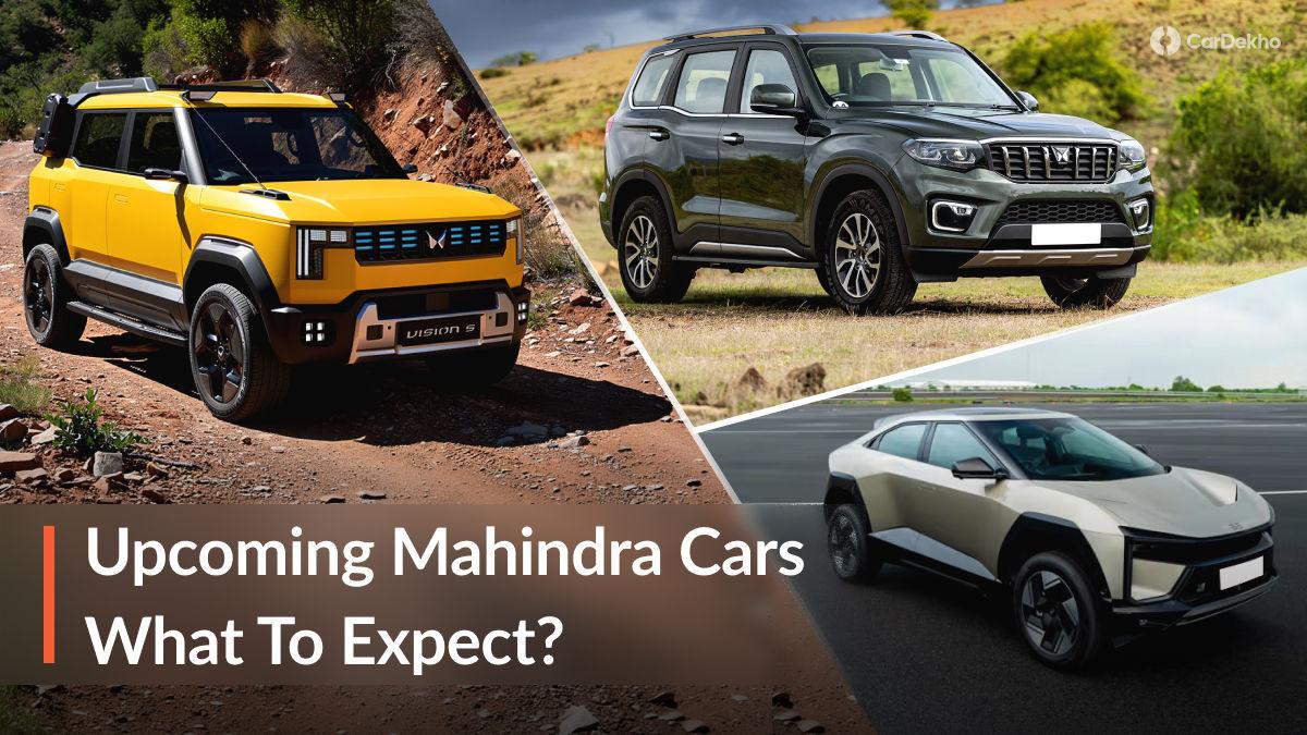 A modern Mahindra SUV displaying sleek lines and LED lighting, representing the brand's future design language.