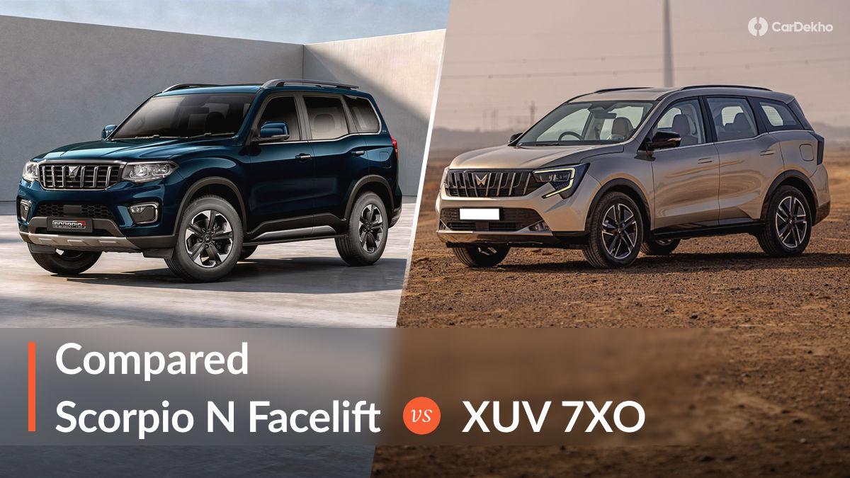 2026 Mahindra Scorpio N Facelift Vs Mahindra XUV 7XO: Detailed Comparison 2026 Mahindra Scorpio N Facelift Vs Mahindra XUV 7XO: Detailed Comparison