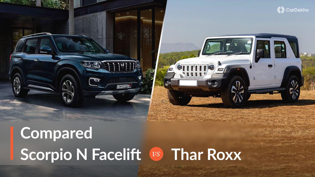 2026 Mahindra Scorpio N Facelift Vs Mahindra Thar Roxx: Detailed Comparison 2026 Mahindra Scorpio N Facelift Vs Mahindra Thar Roxx: Detailed Comparison