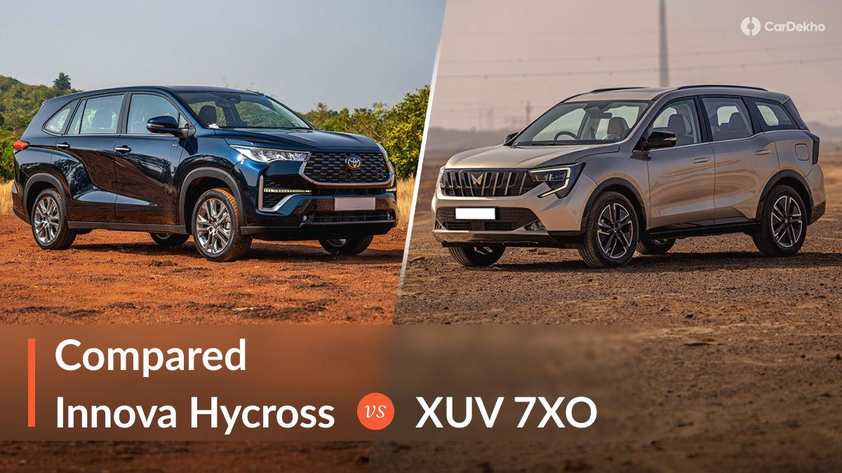 Toyota Innova Hycross vs Mahindra XUV 7XO: Specifications Compared Toyota Innova Hycross vs Mahindra XUV 7XO: Specifications Compared