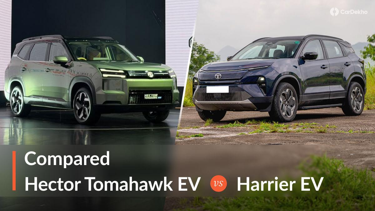 2026 MG Hector Tomahawk EV Vs Tata Harrier EV Compared: Find Out Which Electric SUV Is Better In Terms Of Features, Powertrain, Price, And More 2026 MG Hector Tomahawk EV Vs Tata Harrier EV Compared: Find Out Which Electric SUV Is Better In Terms Of Features, Powertrain, Price, And More
