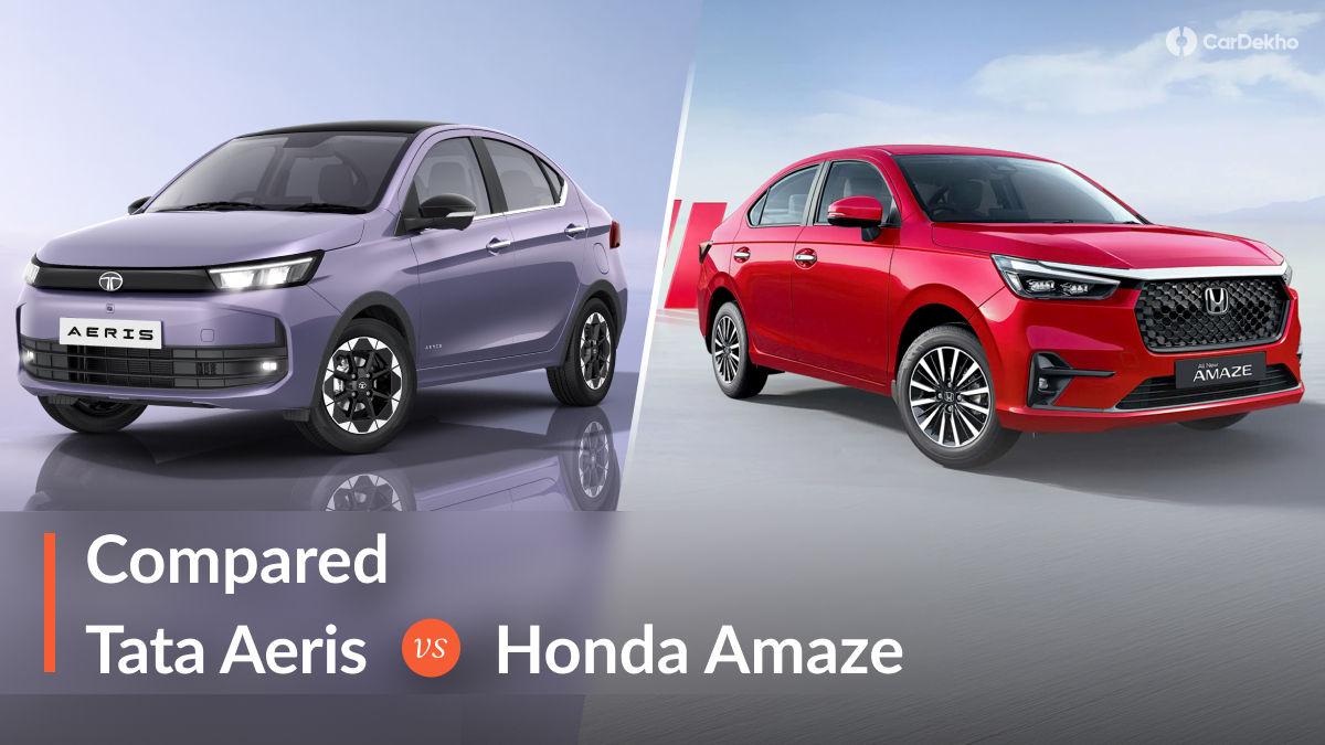 Tata Aeris Vs Honda Amaze: Here’s What You Get For Rs 5.29 Lakh Vs Rs 7.65 Lakh Tata Aeris Vs Honda Amaze: Here’s What You Get For Rs 5.29 Lakh Vs Rs 7.65 Lakh