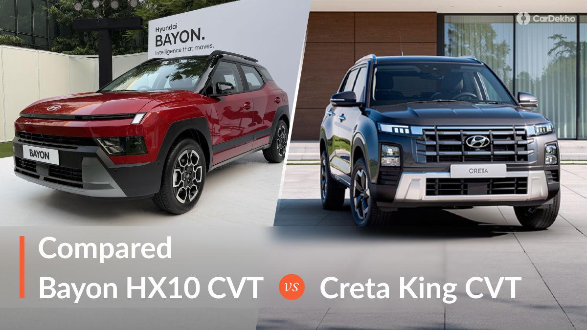 2026 Hyundai Bayon HX10 CVT Vs Hyundai Creta King CVT Compared: Does Creta Justify The Additional Rs 69,000 Premium? 2026 Hyundai Bayon HX10 CVT Vs Hyundai Creta King CVT Compared: Does Creta Justify The Additional Rs 69,000 Premium?
