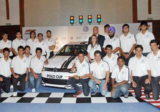 Rahil Noorani wins the First race of Round Two of the JK Tyre Volkswagen Polo R Cup 2011