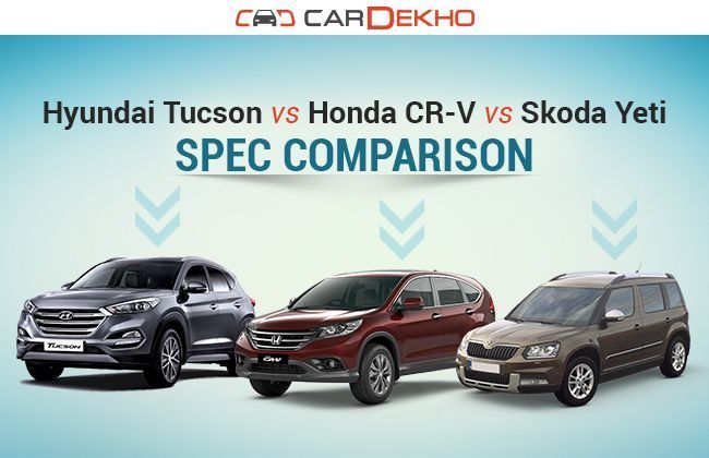  Hyundai Tucson Vs Honda CR-V Vs Skoda Yeti - Comparación de especificaciones