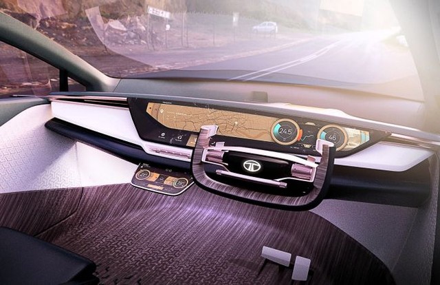 कैमरे में कैद हुआ टाटा 45एक्स का केबिन Tata 45X Interiors Spied; Gets A Floating Touchscreen