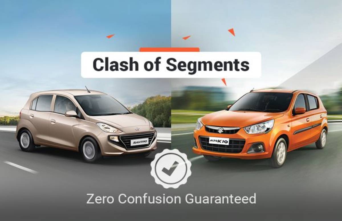 Clash of Segments: Hyundai Santro vs Maruti Alto K10 - Which Car To Buy? Clash of Segments: Hyundai Santro vs Maruti Alto K10 - Which Car To Buy?