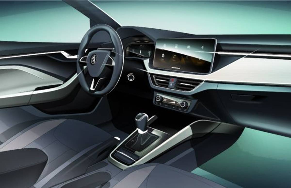 Skoda Scala Interior Sketch Revealed, Debut On December 6 Skoda Scala Interior Sketch Revealed, Debut On December 6