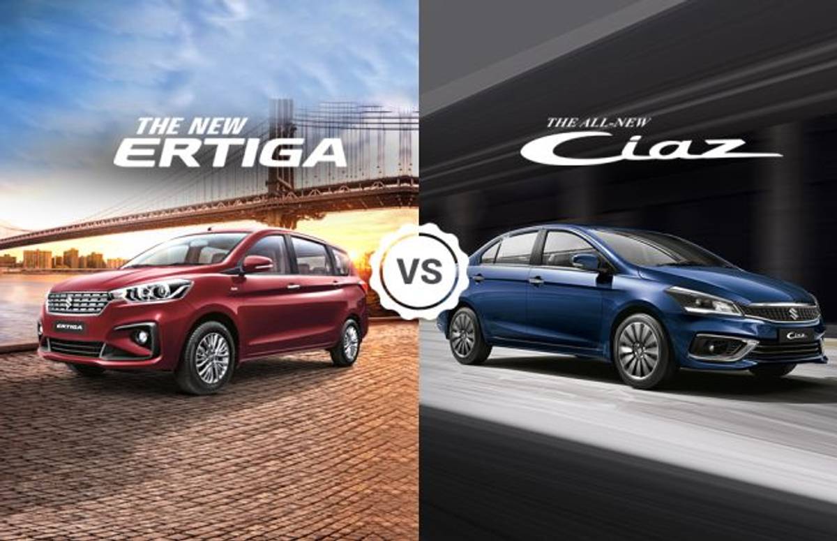 Clash Of Segments: Maruti Ertiga Vs Maruti Ciaz- Which Car To Buy? Clash Of Segments: Maruti Ertiga Vs Maruti Ciaz- Which Car To Buy?