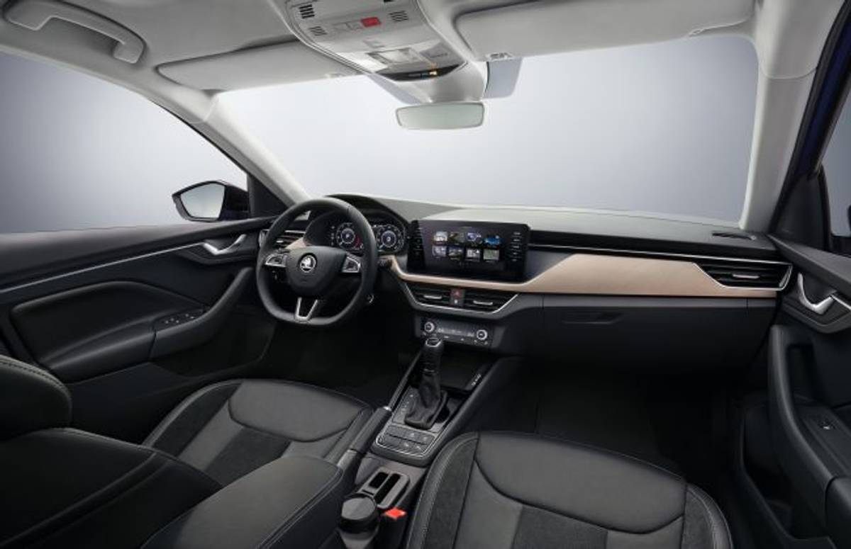 Skoda Scala Interior Showcased, Global Debut On December 6 Skoda Scala Interior Showcased, Global Debut On December 6