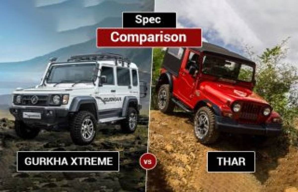 Force Gurka Xtreme vs Mahindra Thar CRDe: Spec Comparison Force Gurka Xtreme vs Mahindra Thar CRDe: Spec Comparison